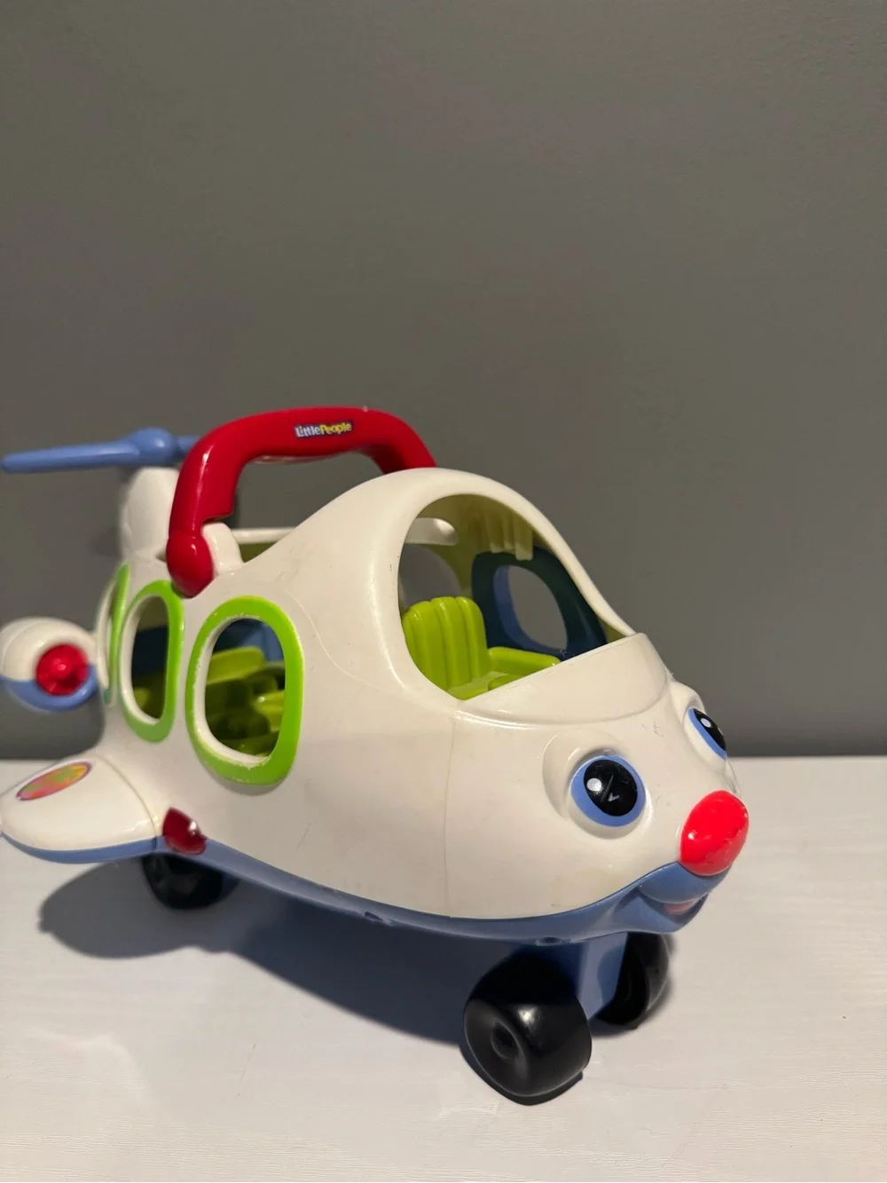 Fisher-Price White & Red Fun Airplane Toy for little people
